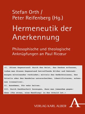 cover image of Hermeneutik der Anerkennung